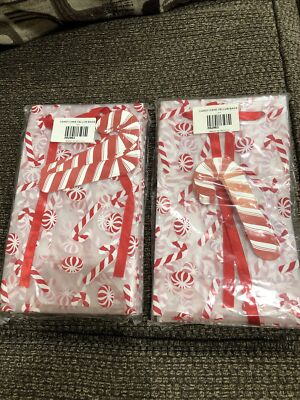 Christmas Vellum Treat Bags Candy Cane Tags NIP