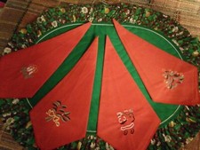 Handmade Christmas placemats and napkins