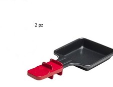 2pcs Mini Casseroles pour Raclette, Mini Brosse Raclette Antiadhérent‎ Rouge