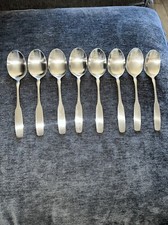 Paul Revere Oneida Solid. Spoons Set 8 Stainless Flatware 6 3/4  