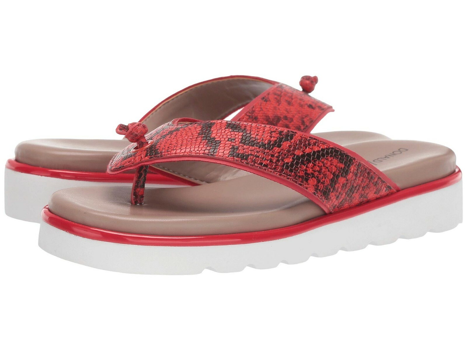 PANTOFOLA D’ORO NUOVISSIMA SCARPA SLIP ON DA DONNA $128 DONALD J PLINER LEAANE GIALLA E ROSSA