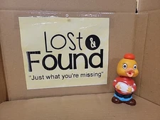 Vintage ALPS Japan Wind-Up Bobblehead Duck Football Player Toy Works Rare