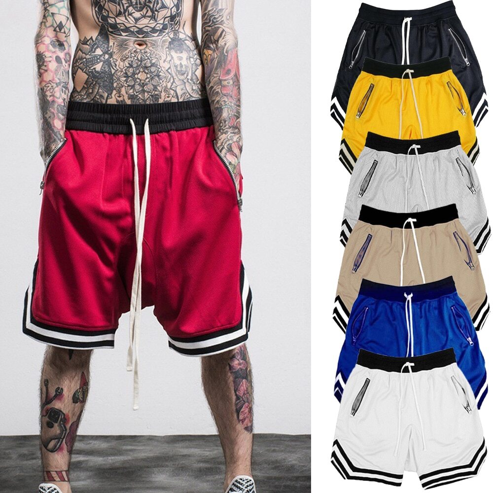 Men's Sports Basketball Shorts Mesh Quick Dry Gym Shorts for Summer Fitness
