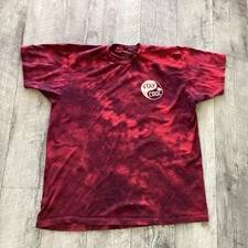 Happy Hour Stay Cool Red & Black Tie Dye Skateboard Skate Surf T-Shirt Men’s XL
