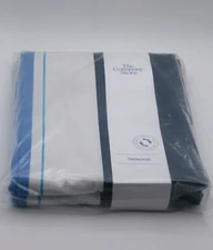 NIP Company Store Tablecloth Blues/White Stripes Memorial Day 4th/July 70 X 108