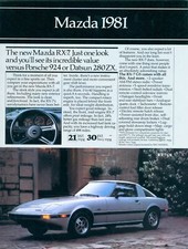 1981 Mazda Original Glossy Dealer Showroom Brochure RX-7 GLC 626 Automobile Car