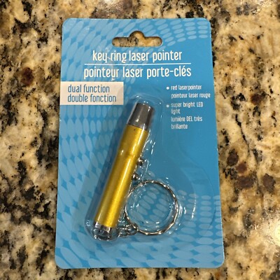 Laser Pointer Gold Key Ring Red LED Super Bright