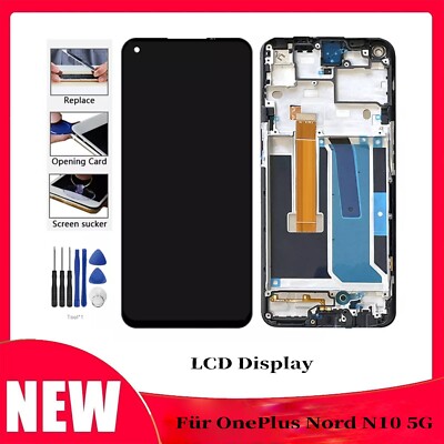 Für OnePlus Nord N10 5G LCD Display Touch Screen Digitizer Assembly w/ Frame
