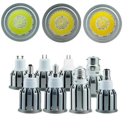 7W 12W MR16 GU10 dimmbarer LED Strahler E27 E14 COB Birnenlicht 220V 12V Lampe - Bild 1 von 4