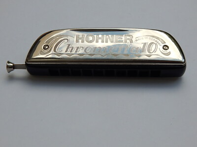 Hohner 253-C Chrometta 10 Chromatic 10-Hole Silver Harmonica Key