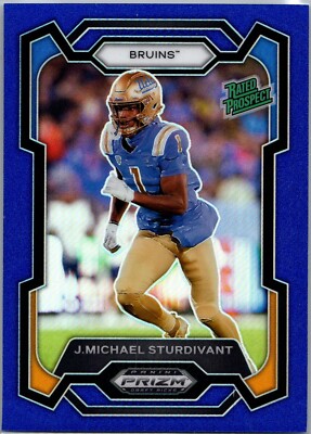 2024 Panini Prizm Draft Picks Prospect J. Michael Sturdivant #195 Blue /199