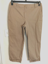 Talbots Womens Pants 12 Brown Heritage Ankle Dress Pockets Work Office Academia