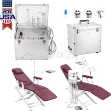 Portable Dental Delivery Unit Air Compressor Syringe Suction 4H/Mobile Chair