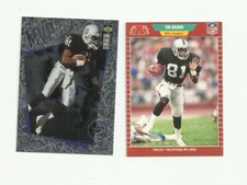 Tim Brown 2 Football Card Lot - Upper Deck & Pro Set