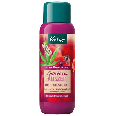 400ml Kneipp Aroma Pflegeschaumbad Glückliche Auszeit Roter Mohn Hanf