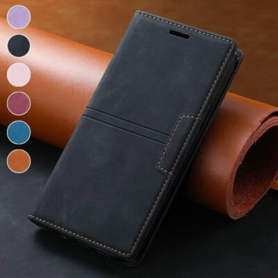 Leder Hülle Für Samsung Galaxy Handy Tasche Flip Cover Schutz Hülle Wallet Case - Bild 1 von 4