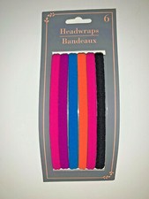 6 Count Multicolored Elastic Sport Headband Buy More  Save FREE SHIPPING 