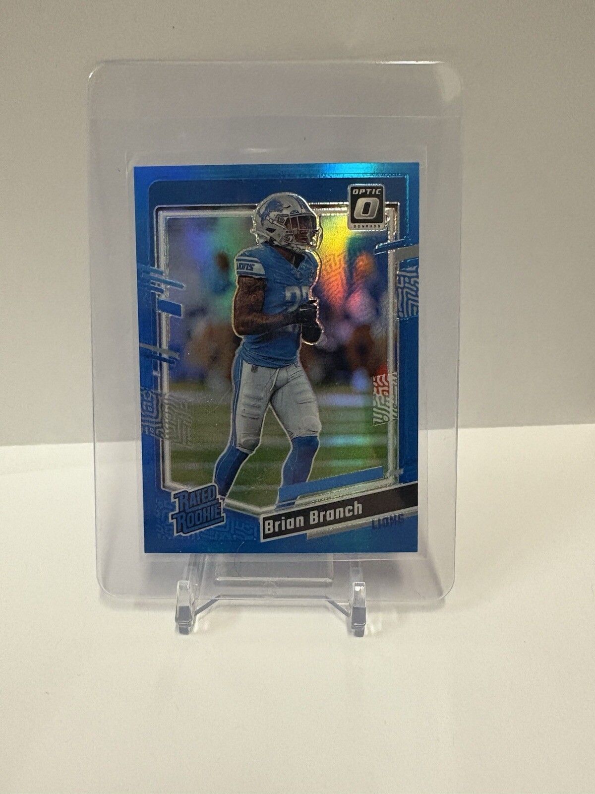 2023 Donruss Optic Brian Branch #233 Aqua /299 Rated Rookie RC Color Match Lions