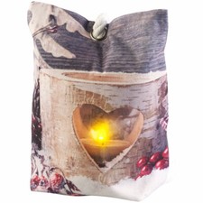 infactory Türstopper-Kissen mit Teelicht-Motiv, LED, Batteriebetrieb, 20 x 14 cm