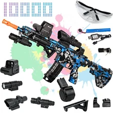 M416 Gel Blaster Gun Dual Mode Manual/Electric Rechargeable Splatter Ball