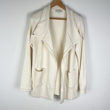 White + Warren Cream Sweater open wrap Cardig...
