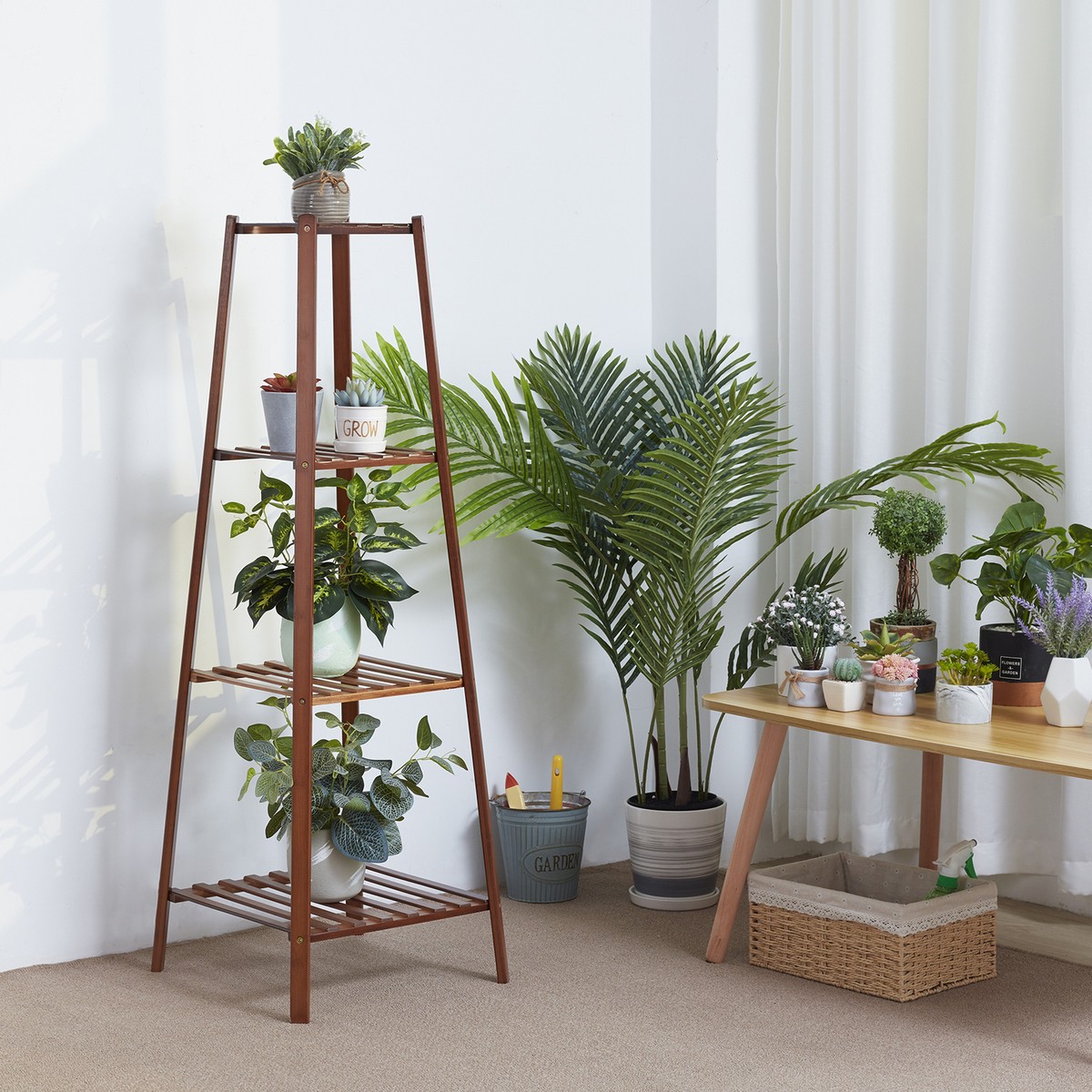Heavy Duty 2-4 Tier Tall Plant Stand Flower Pot Holder