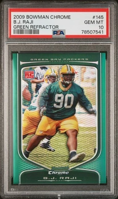 BJ Raji Bowman Chrome #145 Green Refractor