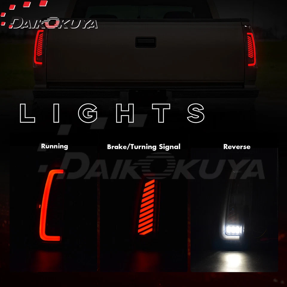 Luces traseras LED para Chevy GMC C/K Silverado Suburban Sierra Yukon Tahoe 1988-99 Foto 3 de 4