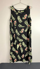 Tahiti Reef Club Women's Floral Tropical Hawaiian Sleeveless Midi Dress Size 1X
