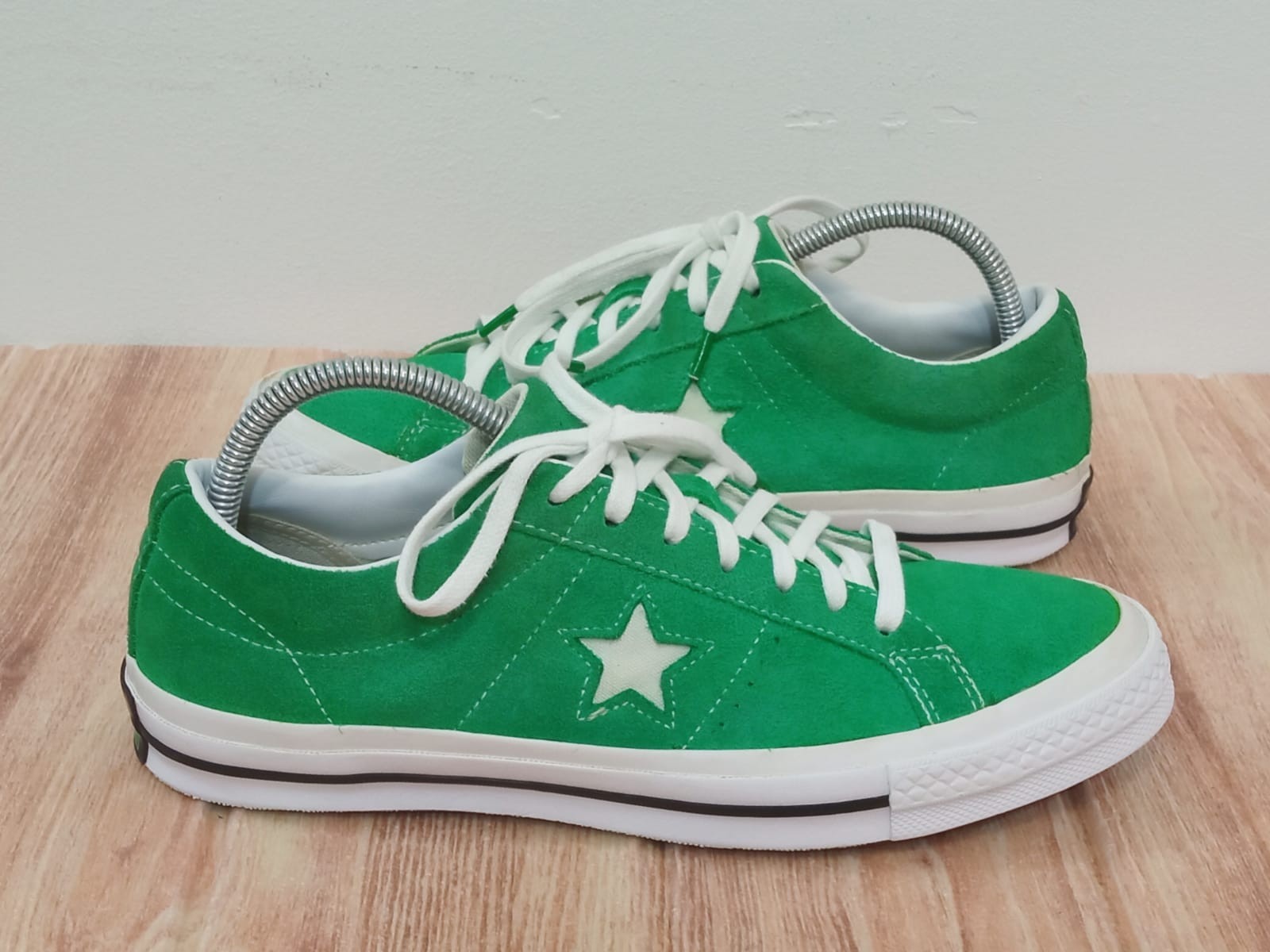 SAOLA Sneakers unisex Converse una stella scamosciata verde taglia M 8 W 10