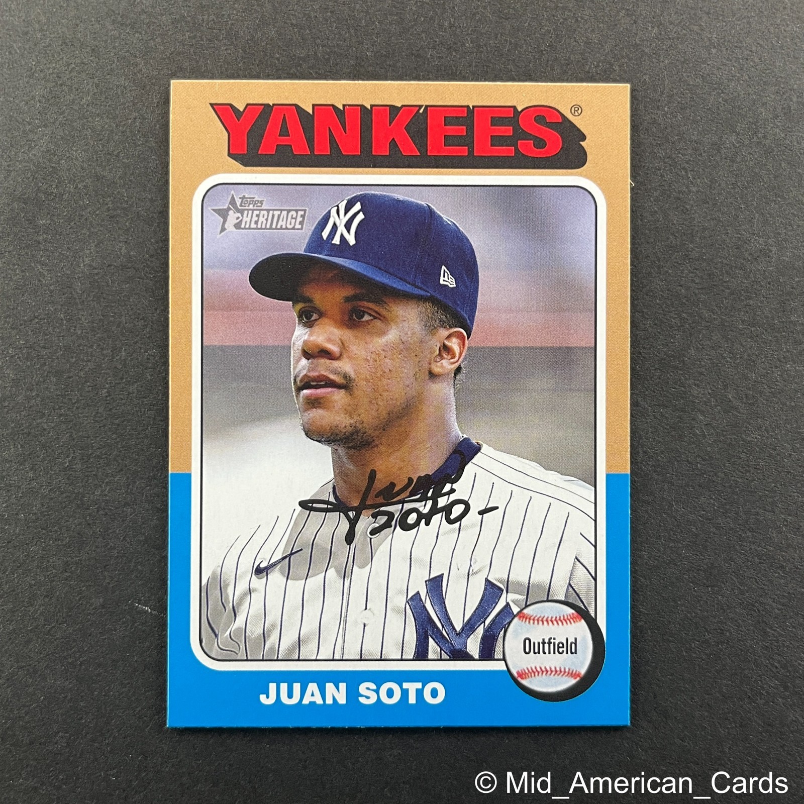 2024 Topps Heritage Baseball Juan Soto Color Swap Variation #143 Yankees Mets