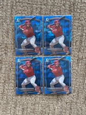 (4) 2025 Bowman Draft #BDC-72 Rainiel Rodriguez Sapphire Edition Lot