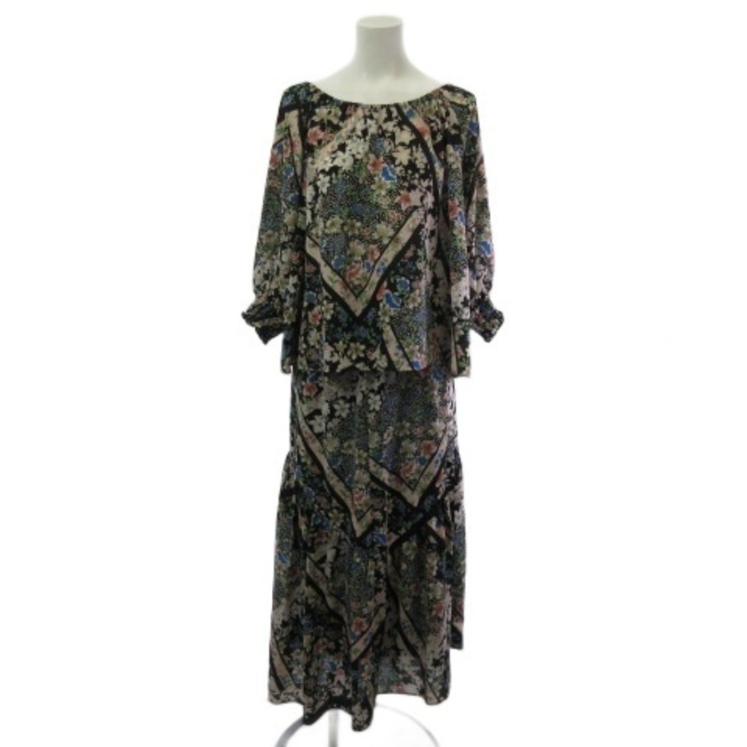 Grace Continental Patchwork Print Top Setup Long … - image 1