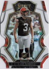 2022 Panini Select #126 Cade York White Prizm Die Cut #/49 RC Rookie