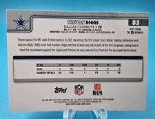 2025 TOPPS CHROME FOOTBALL TREVON DIGGS FOOTBALL LEATHER REFRACTOR #83 COWBOYS