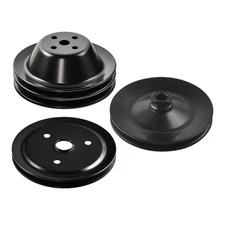 Power Steering Short Water Pump Crankshaft Pulley 1/2 Groove For SBC Chevy SWP