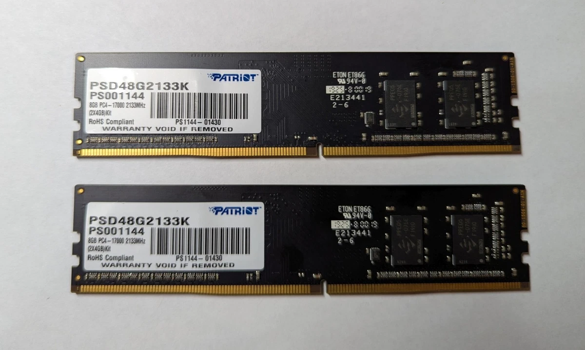 Patriot DDR4 SDRAM 4 GB Capacity per Module Memory (RAM) for sale