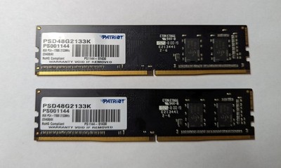 Patriot Signature Line 8GB (2x4GB) DDR4-2133 Memory Modules PSD48G2133K - TESTED