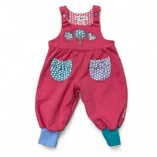 Vintage 90’s Gymboree Colorblock Overalls Girls Newborn Rainbow Tag Pink Floral