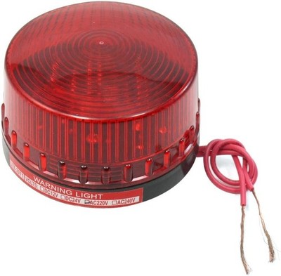 sourcing map AC 220 V Kunststoff Dome Gehäuse Industrieller Notfall Rotes