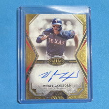 Wyatt Langford 2025 Topps Tier One Autograph Serial #/99 BA-WL Rangers