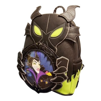 NWT Loungefly Disney Maleficent Lenticular GITD Dragon Mini Backpack 