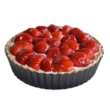 Best Deep Tart Pan 9.5 x 2.2 Inches Non-Stick Tall Pan Bottom Can Be Removed.