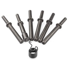 7 Pcs Air Hammer Rivet Bit Set, 116 mm (6 pieces), 110 (1 piece), Black
