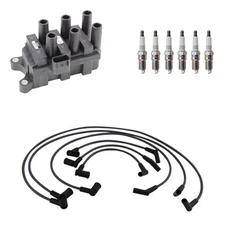 Denso Ignition Coil Wires and 6 NGK Platinum Spark Plugs Kit For Mustang 3.8 V6