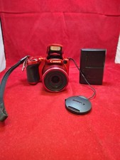 Cámara digital Canon PowerShot SX410 IS 20,0 MP roja zoom 40x + cargador tarjeta SD KC