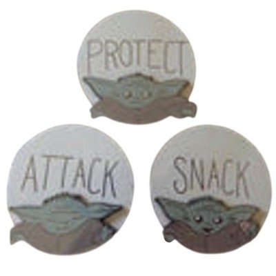 Disney Trading Pin 148778 DSSH ATTACK, PROTECT SNACK Set Mandalorian Child Grogu