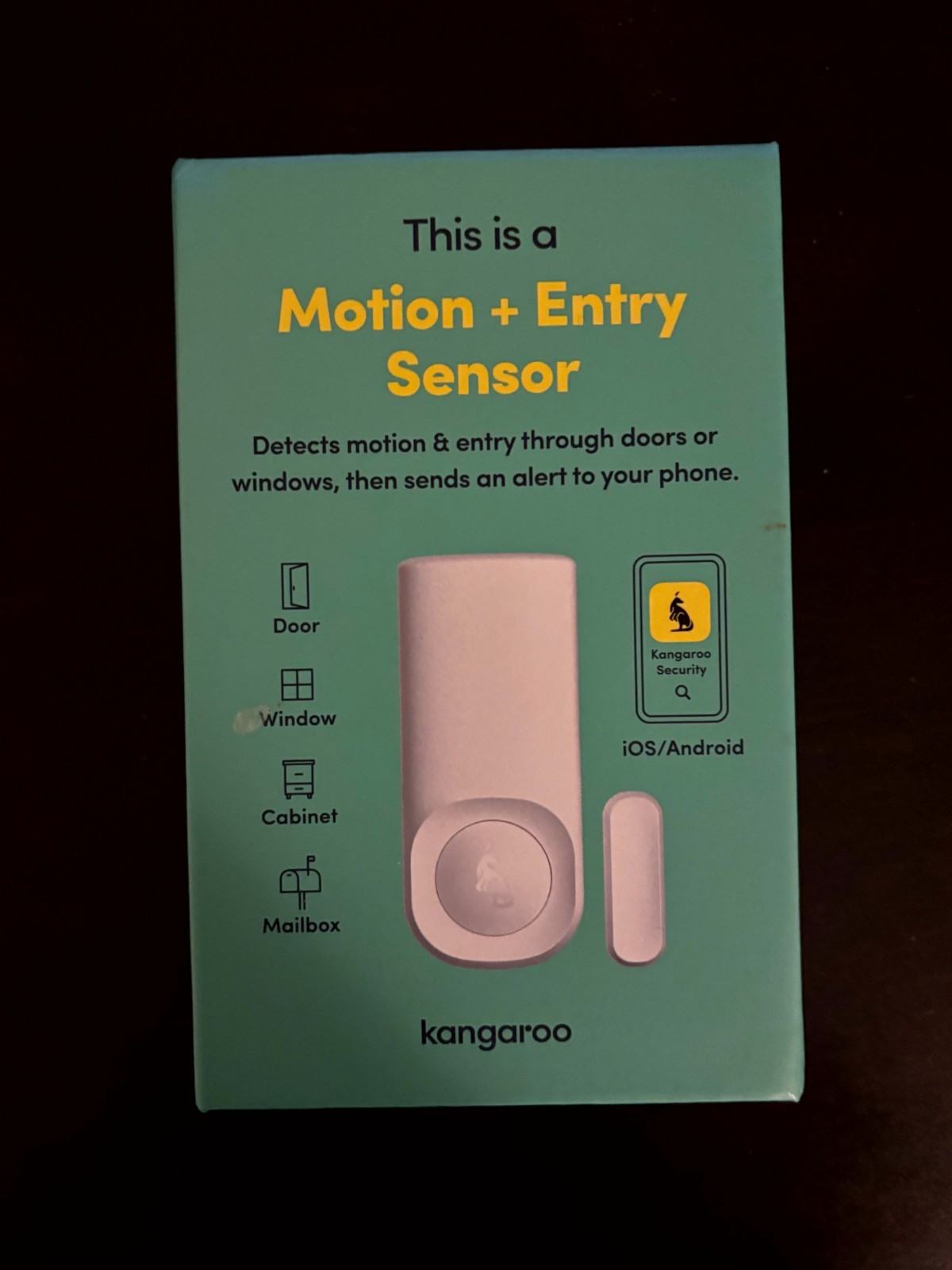 Kangaroo Motion & Entry Sensor White WiFi App Control for Ho