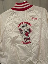 Arab Shriners Clowns Satin Bomber Jacket Vintage 80's Made In USA XXL