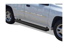 APS Stainless Steel Black Powder Coated 5 inches Running Boards Nerf Bars S...